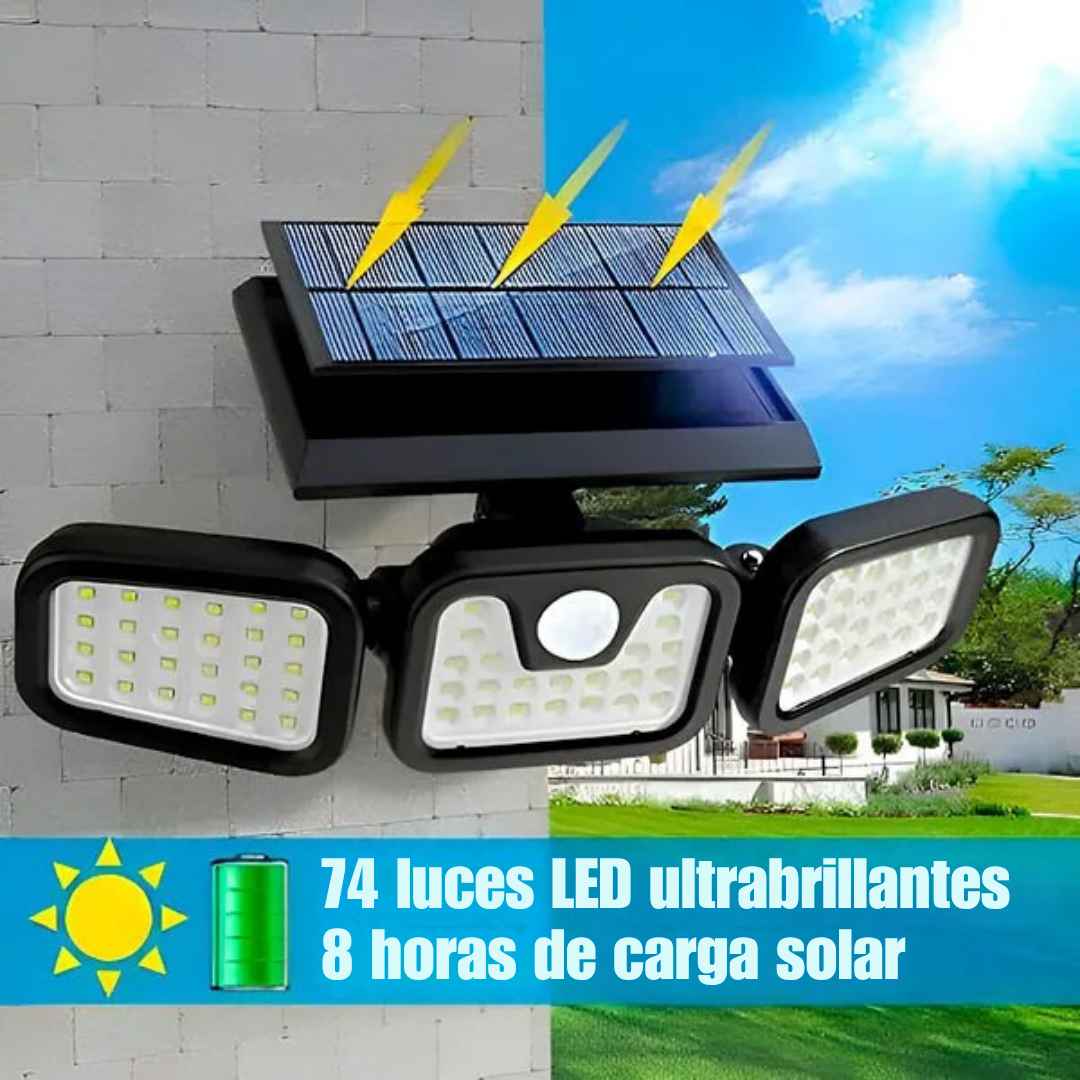 LAMPARA SOLAR JARDIN CON CONTROL HOGAR.