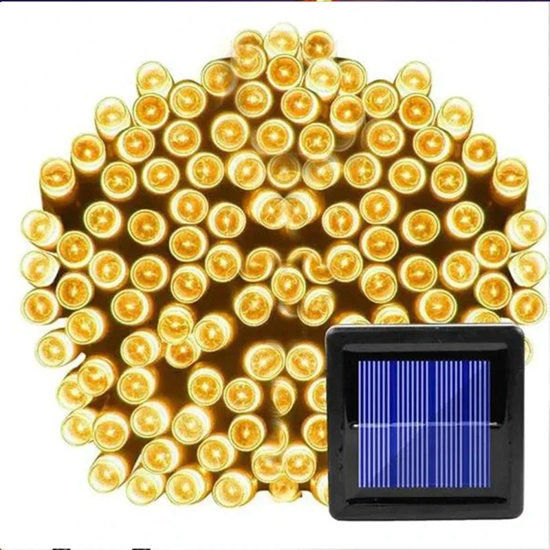 Luces navideñas solares 100 bombillos - 10 metros